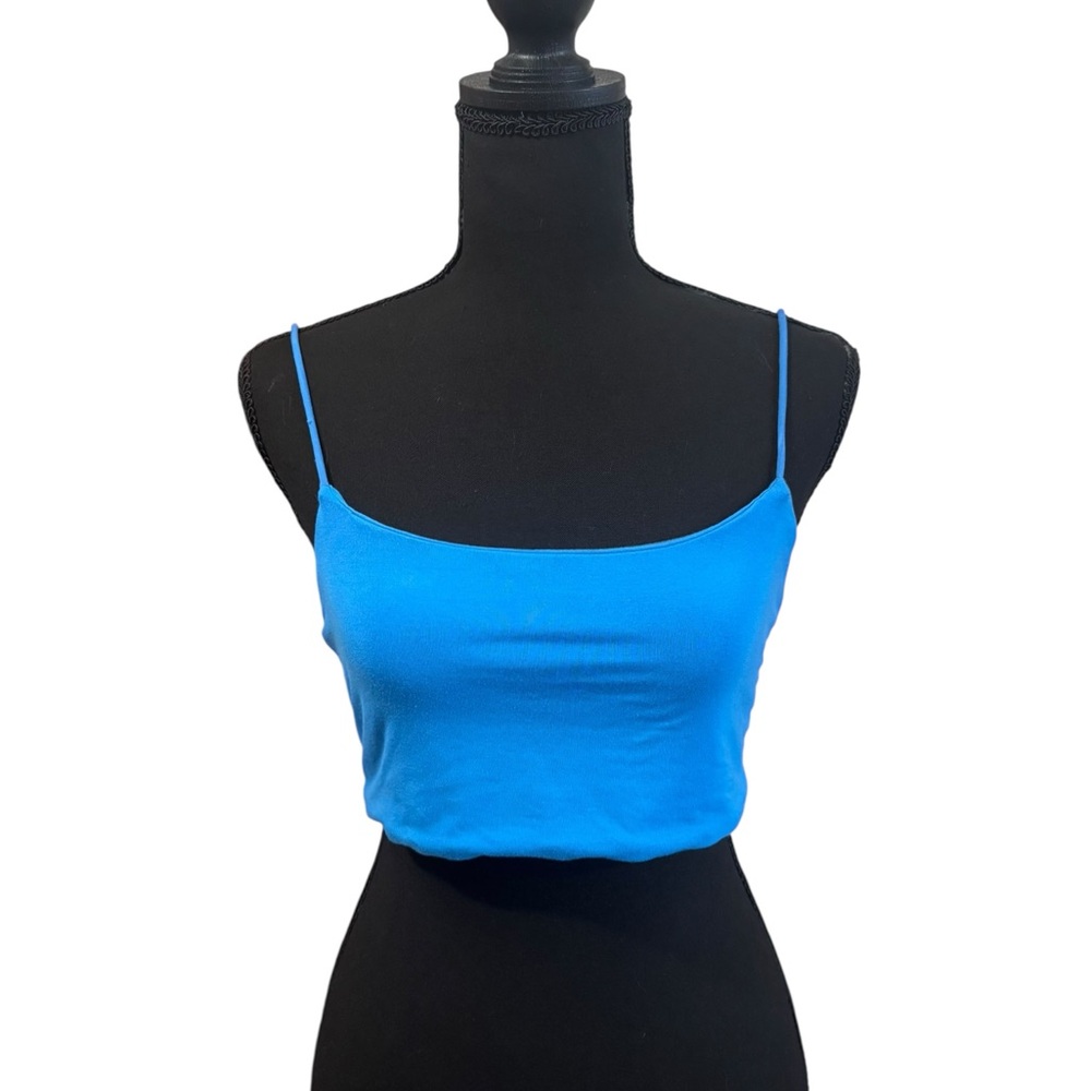 Women’s juniors SHEIN blue crop tank top size M